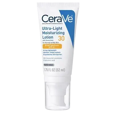 Ultra-light Moisturizing Lotion with Sunscreen SPF30 for Normal to Oily Skin Matte Finish 52ml _ CeraVe