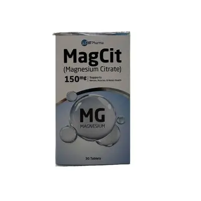 MagCit 150mg Magnesium Citrate 30 tablets BTPharma