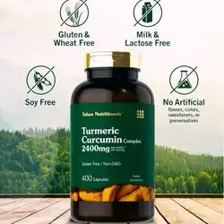 Turmeric Curcumin , Turmeric 2400 mg, Curcumin, Complex Extract, Supports joints, cartilage, anti inflammation, Psoriasis, Anti-aging, joint pain, 400 Capsu Turmeric