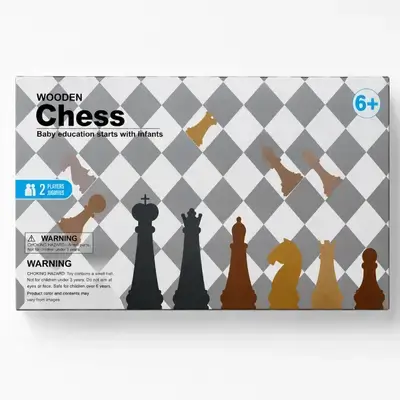 Star Wooden Chess Board Set – Classic Strategy Board Game