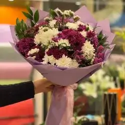 Purple & White Flowers Bouquet