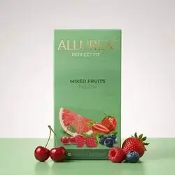 ALLUREX PERFECT FIT MIXED FRUITS 12 CONDOMS