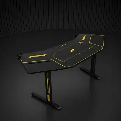 AG Table Hyper Station Shelves LED Black 187cm + 64cm + 73cm