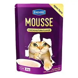 Faenbei Mousse Cat Food Pouch - Chicken and Tuna