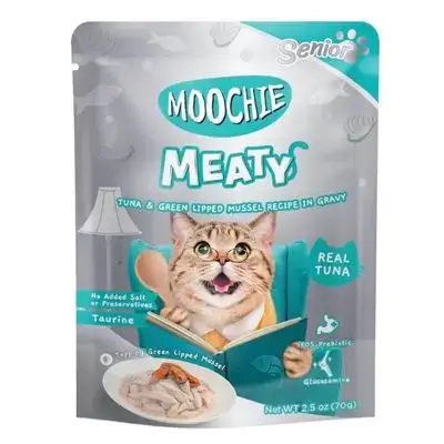 Moochie Meaty Tuna & Green Lipped Mussel Recipe in Gravy 70g