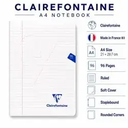 Notebook ,French ( A4) Size,96 pages.