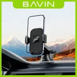 BAVIN PS26 Car Mount Universal Phone Holder Stand For Big Phones & Thick Case Friendly Premium Quality Super Sticky Washable Pad Suction Function Long Arm