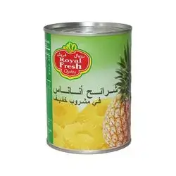 Royal Fresh Pineapple Slices With Light Syrup 565 Gm