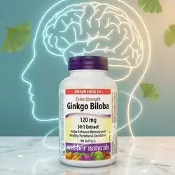 Extra Strength Ginkgo Biloba 120mg webber naturals (90 softgels)