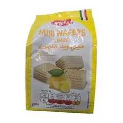Carrefour Mini Wafers with Lemon Cream, 125g
