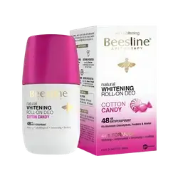 Natural Whitening Roll-On Deo Cotton Candy 48HR Antiperspirant 50ml _ Beesline