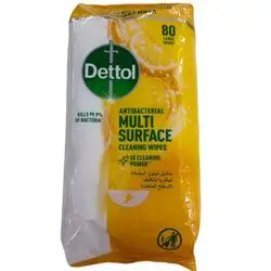 Dettol Multi surface cleaning 80 large wipes