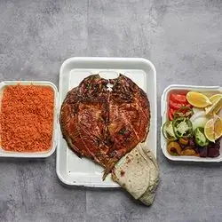 ماسی لەگەڵ برنجی سوور