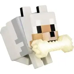 Minecraft Pixel Block Wolf Night Light – Bedside LED Lamp