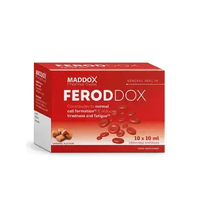 Maddox Feroddox 40mg Iron 10 Drinkable Ampules