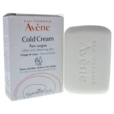 صابون كريم بارد افين فائق الثراء - 100 غم//Avene Cold Cream Ultra Rich Cleansing Bar (For Dry & Very Dry Sensitive Skin) 100g