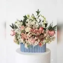 White & Pink Large Flower Arrangement