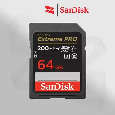 SanDisk Extreme Pro SD UHS I 64GB Card 200MB/s