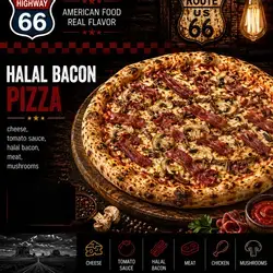 Halal Bacon Pizza