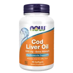 Cod Liver Oil 1000mg Extra Strength Cardiovascular Support 90 Softgels _ now