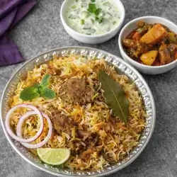 Beef Biryani with Raita & Pickles