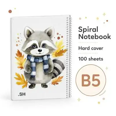 Hardcover Spiral Notebook – B5 | 100 Sheets
