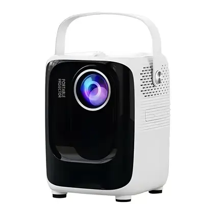 Smart S10 5G Wi-Fi Mini Home Projector – White, 1080P Full HD with Bluetooth & Multimedia Support