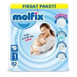 Molfix Baby Diapers No.1 New Born 82 Pcs
