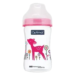 P.P Extra Wide Neck Feeding Bottle Anti-Colic 2 From 6-12m PINK 240ml OPB-0102 _ Optimal