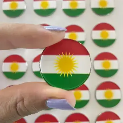 Metal Sticker – Kurdistan Flag/Map