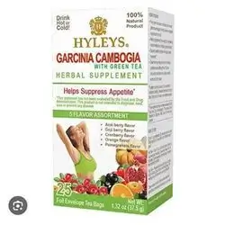 garcinia cambogia whith green tea herbal supplement 25 foil envelope tea bags