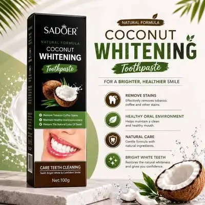SADOER Natural Formula Coconut Whitening Toothpaste