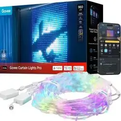 Govee Curtain Lights Pro U Upgraded Smart RGBIC LED Window Curtain Lights (5.41ft × 5.77ft) - Open Box (H70B6)
