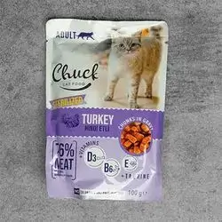 Chuck cat food Adult Turkey 100g