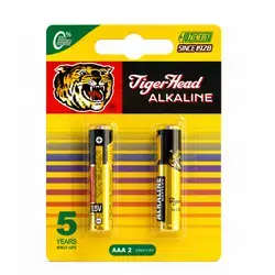 Tiger head ALKALINE AAA2 battery 5 Years shelf Life