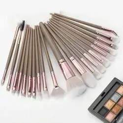 20-Piece Brown Complete  Makeup Brush Set