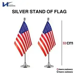 Sliver Stand Of Flag 32cm