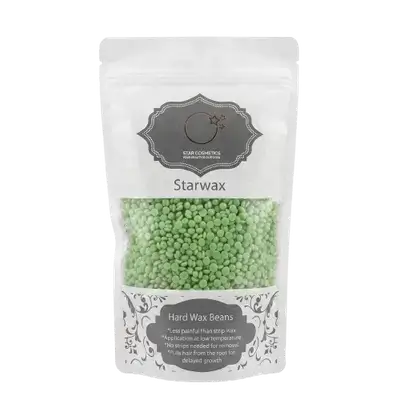 Starwax Hard Wax Beans Green 450gr _ STAR COSMETICS