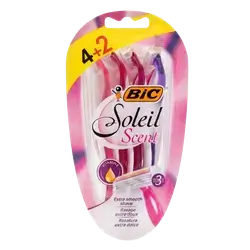 Soleil Scent Extra Smooth Shave 3 Blades 4 Pcs +2 Free _ Bic