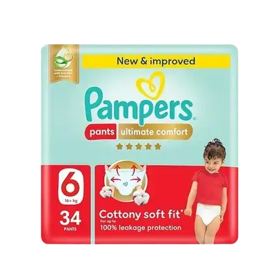 Pampers Pants Ultimate Comfort (6) 16+ Kg 34 Pants
