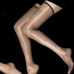 Women Ultrathin Sheer Shiny Sheer Stockings Oil Transparent Stockings