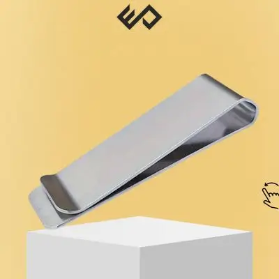 Minimalist Metal Money Clip – Ultra-Slim Stainless Steel Wallet & Card Holder for Men and Women