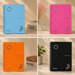 English notebook, plastic cover, A5 size - colors for girls