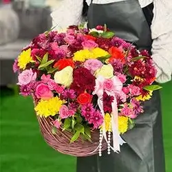 Basket of Mixed Flowers