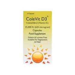 ColeVit D3 25,000 IU 15 CAPSULES 