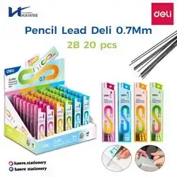 Pencil Lead 0.7mm 2B 20pcs-deli