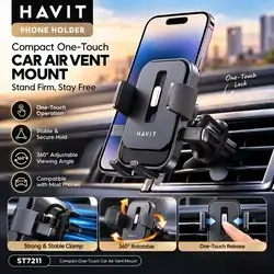 HAVIT COMPACT ONE-TOUCH CAR AIR VENT MOUNT HOLDER ST7211