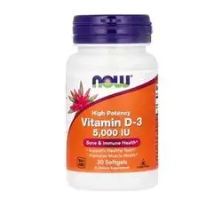 Now vitamin D3 5000IU 30 softgels
