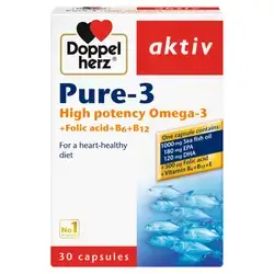 Pure 3 doppel herz High Potency Omega 3 (30 capsule)