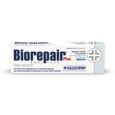Biorepair Oral Care Plus Pro White - 75ml | بايوريبير معجون أسنان - 75 مل